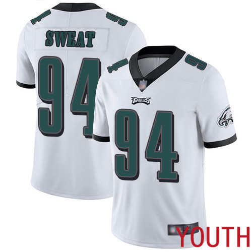 Youth Philadelphia Eagles 94 Josh Sweat White Vapor Untouchable NFL Jersey Limited Player Football